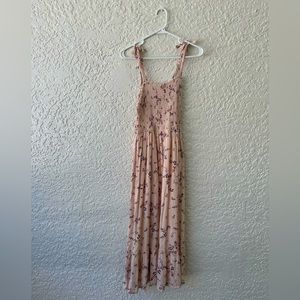 pink floral maxi dress
